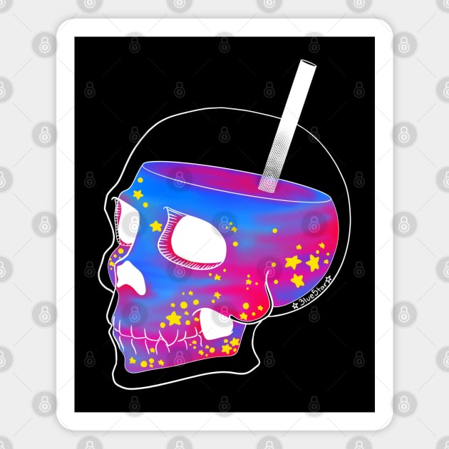 White Skull Space Juice Magnet by 3lue5tar